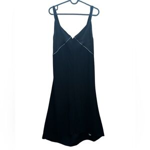 ZARA Women’s Black Camisole Midi Dress With Silver Trim Size:S